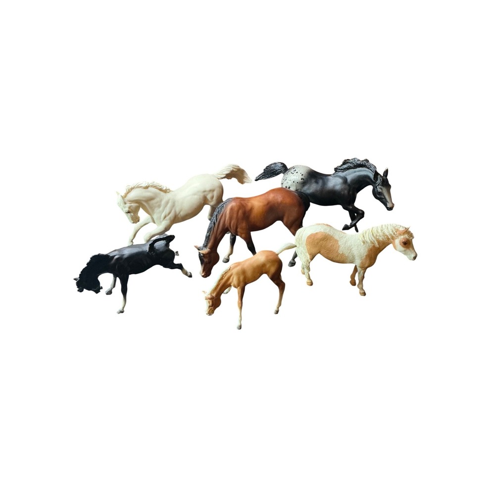 Vintage Breyer Horse Lot of 6 Appaloosa Bay White Black Pinto Figures Foals Pony
